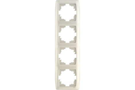 Рамка 4-постовая вертикальная Viko Carmen крем