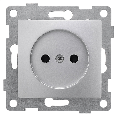 Розетка 1 СП 16А с з/шт механизм Gusi Electric Bravo серебро