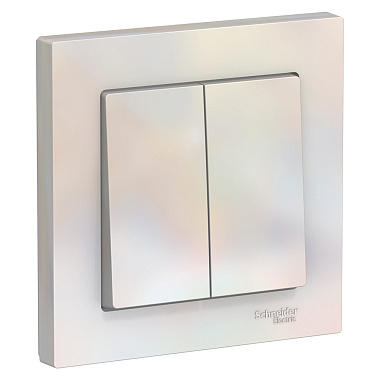 Выключатель 2 СП 10АХ сх.5 безвинт. зажим SE AtlasDesign жемчуг