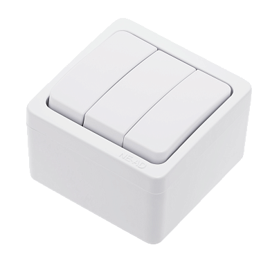 Выключатель 3 ОП 10А Ne-ad Murat белый