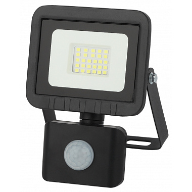 Прожектор светодиодный  20Вт 6500К IP65 1600Лм с ДД черный ЭРА Б0043585