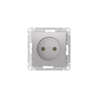 Розетка 1 СП 16А механизм безвинт. зажим SE AtlasDesign алюминий