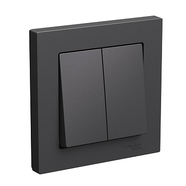 Выключатель 2 СП 10АХ сх.5 SE AtlasDesign базальт