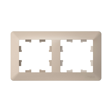 Рамка 2-постовая SE AtlasDesign Air песочный/дымчатый белый