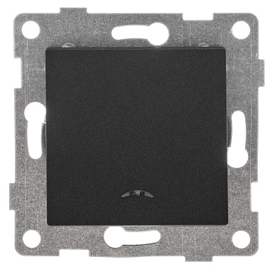 Выключатель 1 СП 10А с подсв. механизм Gusi Electric Ugra графит