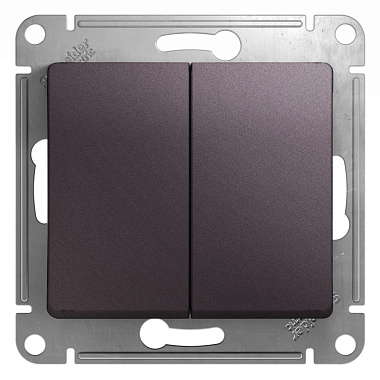 Выключатель 2 СП 10АХ сх.5 механизм SE Glossa сиреневый туман