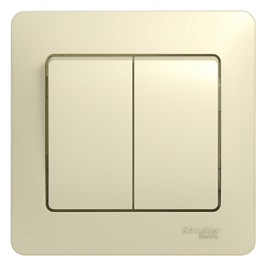 Выключатель 2 СП 10АХ сх.5 SE Glossa бежевый