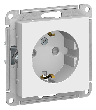 Розетка с заземлением 1 СП 16А с з/шт механизм SE AtlasDesign лотос