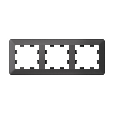 Рамка 3-постовая SE AtlasDesign Air базальт/дымчатый черный