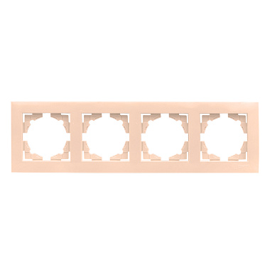 Рамка 4-постовая EKF Валенсия кремовый