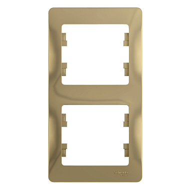 Рамка 2-постовая вертикальная SE Glossa титан