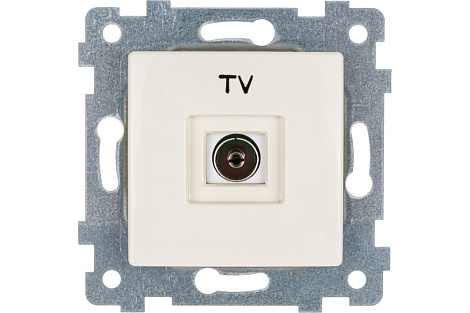 Розетка 1 СП TV механизм Кунцево-Электро Мария слоновая кость