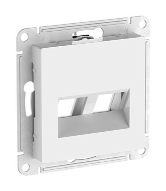 Лицевая панель розетки 2-местной для функций типа Keystone SE Atlasdesign белый