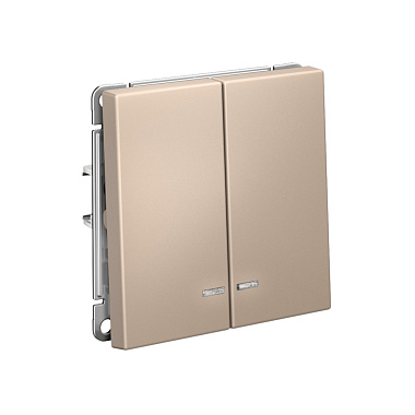 Выключатель 2 СП 10АХ с подсв. сх.5а механизм SE ArtGallery песочный