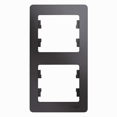 Рамка 2-постовая вертикальная SE Glossa графит
