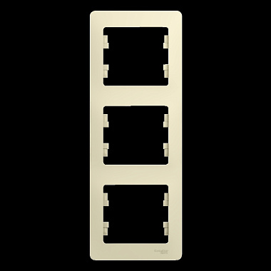 Рамка 3-постовая вертикальная SE Glossa бежевый