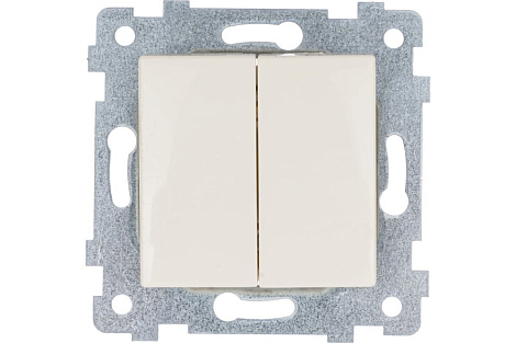 Выключатель 2 СП 10А механизм Кунцево-Электро Мария слоновая кость