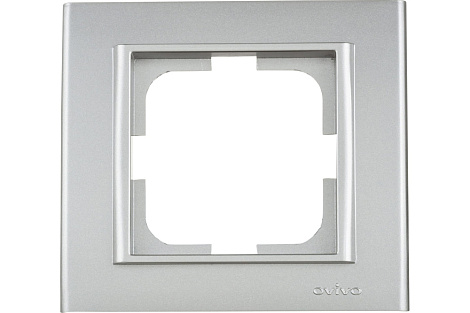 Рамка 1-постовая Ovivo Mina серебро