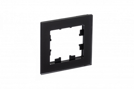 Рамка 1-постовая матовое орг. стекло SE AtlasDesign Nature черный
