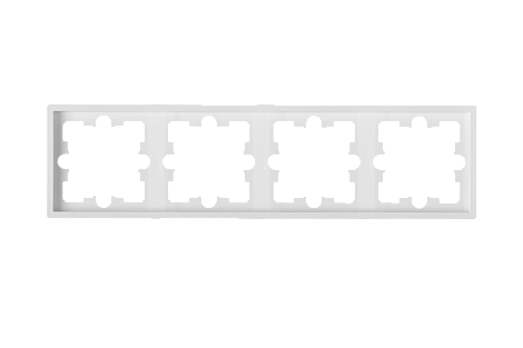 Рамка 4-постовая Bylectrica Carre белый