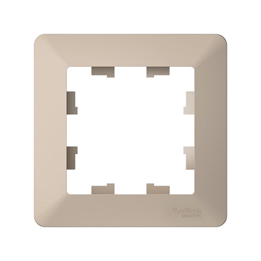Рамка 1-постовая SE AtlasDesign Air песочный/дымчатый белый