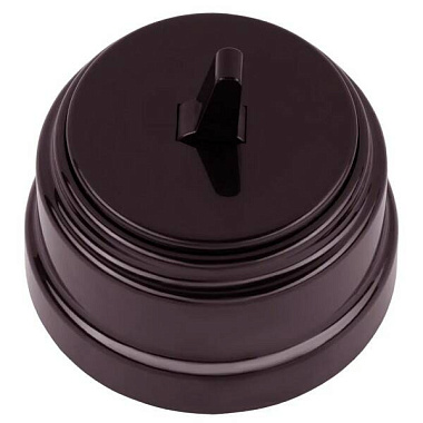 Выключатель 1 ОП 10А проходной Bylectrica Ретро шоколад