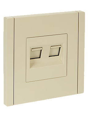 Розетка 1 СП комп. RJ45+RJ45 кат.6 IEK FP434 Forte&Piano ваниль