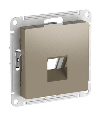 Лицевая панель розетки 1-местной для функций типа Keystone SE Atlasdesign шампань