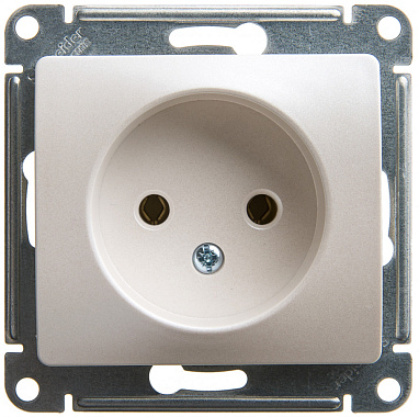 Розетка 1 СП 16А механизм SE Glossa перламутр