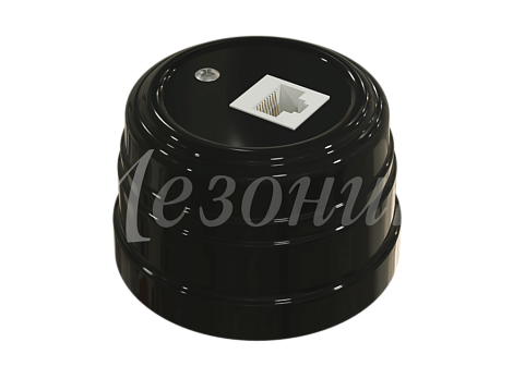 Розетка компьютерная RJ45 пластиковая МезонинЪ Усадьба черный