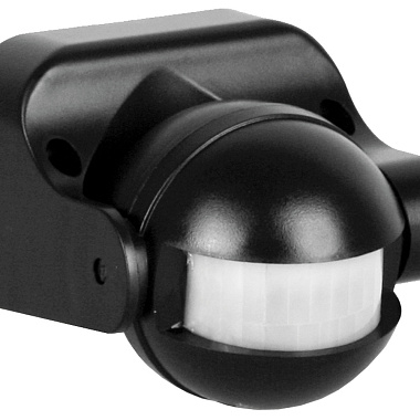 Датчик движения Camelion, черный, электронный сенсор включения освещения, настенный, 180*