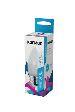 Лампа светодиодная Е14  7,5Вт 3000К 220В свеча Basic CN Космос