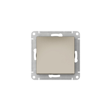 Переключатель 2 СП 10АХ сх.6а механизм безвинт. зажим SE AtlasDesign шампань