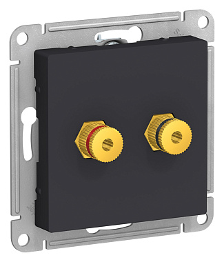 Розетка 1 СП аудио двойная механизм SE AtlasDesign карбон