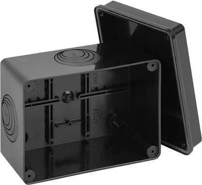 Коробка расп. ОП 150х110х90мм IP65 (приборная) без вводов Рувинил черный