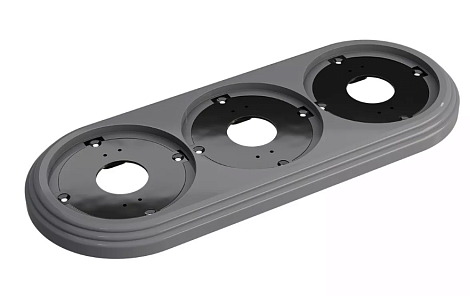 Рамка 3-постовая пластиковая МезонинЪ Усадьба серый