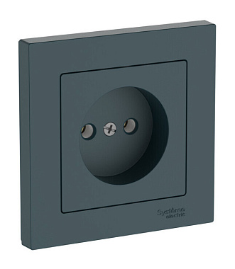 Розетка 1 СП 16А безвинт. зажим SE AtlasDesign изумруд