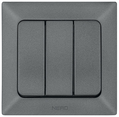 Выключатель 3 СП 10А Ne-ad Aras графит