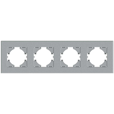 Рамка 4-постовая Gusi Electric City2.0 серебро