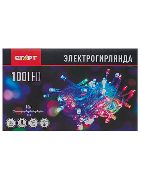 Гирлянда светодиодная СТАРТ НГ 50LED 220V 8 реж 2м нить мульти