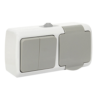 Блок ОП (2кл. + 1роз.с з/к) IP54 EKF Мурманск серый