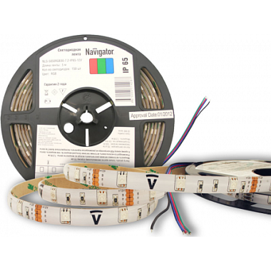 Лента светодиодная 5050  7,2Вт IP65 12V разноцв. Navigator 71 428