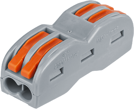 Зажим безвинтовой 2х(0,08-4,0) проходной (50шт/упак) Navigator 14 219