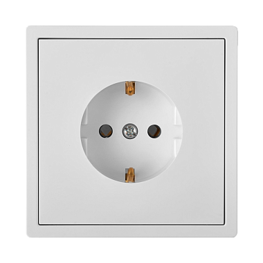 Розетка с заземлением 1 СП 16А Bylectrica Carre белый