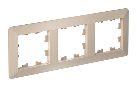 Рамка 3-постовая SE AtlasDesign Air песочный/дымчатый белый