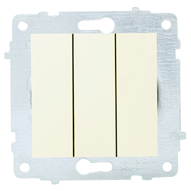 Выключатель 3 СП 10А механизм Ovivo крем