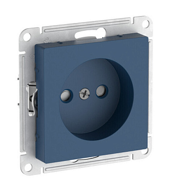 Розетка 1 СП 16А с з/шт механизм безвинт. зажим SE AtlasDesign аквамарин