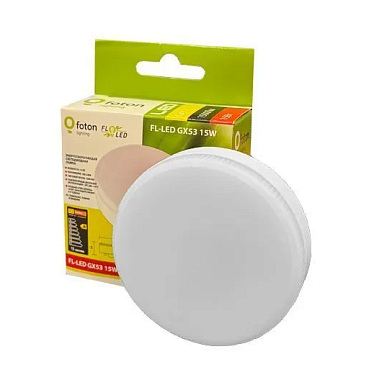 Лампа светодиодная GX53 15Вт 2700К 180-240В таблетка Foton Lighting