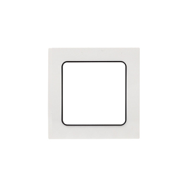 Рамка 1-постовая EKF Стокгольм белая c черной линией