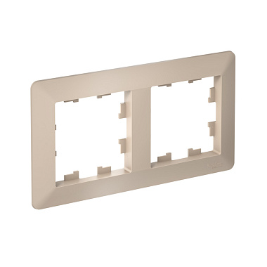 Рамка 2-постовая SE AtlasDesign Air песочный/дымчатый белый